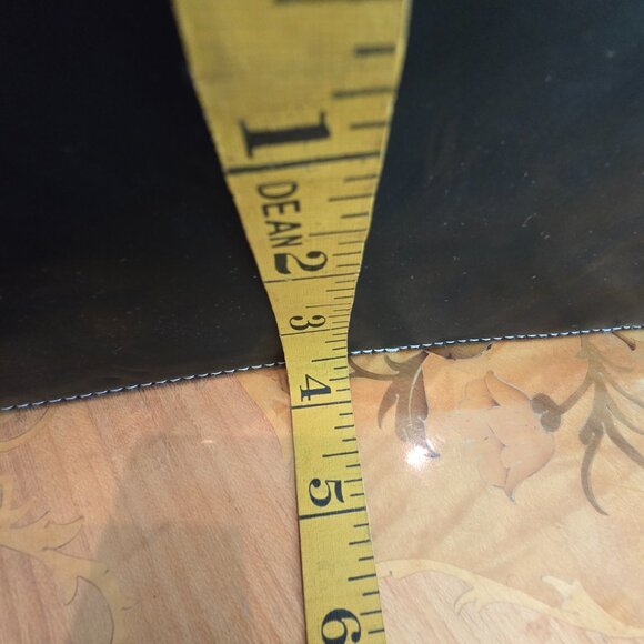 KGB Studio - Classic Black Shoulder Bag / Purse with Maroon Trim & White Stitch - Picture 11 of 14